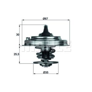 Thermostat Kühlmittel MAHLE TX 34 82D für Audi VW A8 D2 Passat B5 A6 C5 Touareg