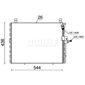 Kondensator Klimaanlage MAHLE AC 357 000S für Mercedes-Benz 124 E