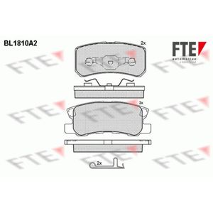 Bremsbelagsatz Scheibenbremse FTE 9010386 für Citroën Peugeot Lancia C-Crosser