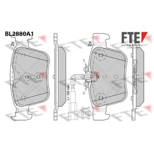 Bremsbelagsatz Scheibenbremse FTE 9011120 für Maserati Alfa Romeo Ghibli III