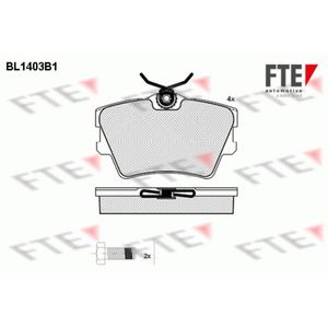 Bremsbelagsatz Scheibenbremse FTE 9010175 für VW Transporter T4