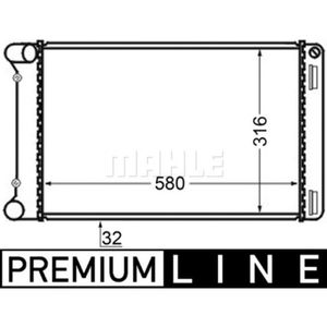 Kühler Motorkühlung MAHLE CR 125 000P für Fiat Punto