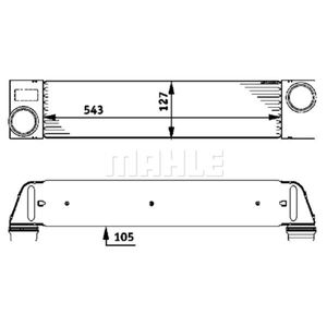 Ladeluftkühler MAHLE CI 75 000P für BMW Land Rover 7er Range III