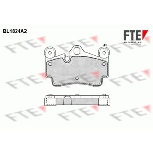 Bremsbelagsatz Scheibenbremse FTE 9010402 für Audi Porsche VW Q7