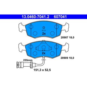 Bremsbelagsatz Scheibenbremse ATE 13.0460-7041.2 für Ford Scorpio I Sierra