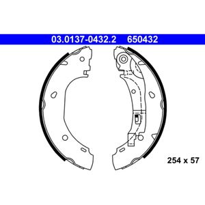 Bremsbackensatz ATE 03.0137-0432.2 für Peugeot Fiat Citroën Piaggio Boxer Ducato