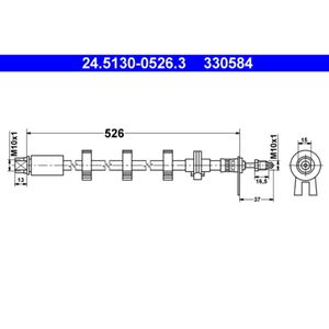 Bremsschlauch ATE 24.5130-0526.3 für Peugeot 406 Break