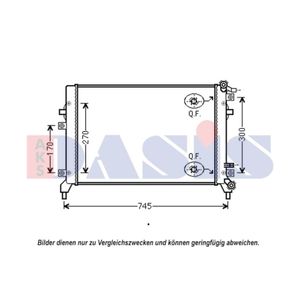 Kühler Motorkühlung AKS DASIS 040053N für VW Tiguan