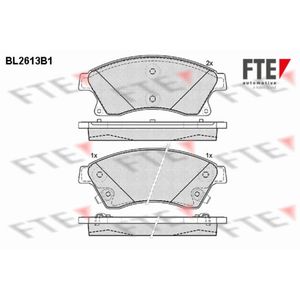 Bremsbelagsatz Scheibenbremse FTE 9010861 für Opel Chevrolet Astra J Caravan