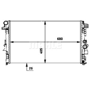 Kühler Motorkühlung MAHLE CR 608 000P für Mercedes-Benz Vito Mixto