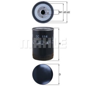 Ölfilter MAHLE OC 114 für Renault Opel Chevrolet Hummer 14