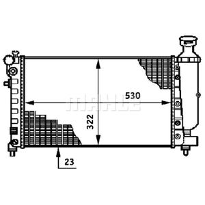 Kühler Motorkühlung MAHLE CR 612 000S für Peugeot 106 II