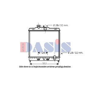 Kühler Motorkühlung AKS DASIS 103002N für Honda Crx I Civic V Hatchback