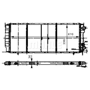 Kühler Motorkühlung MAHLE CR 474 000P für Renault Opel Trafic Arena Combi