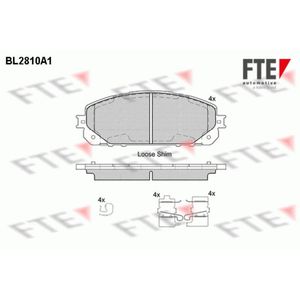 Bremsbelagsatz Scheibenbremse FTE 9011000 für Jeep Cherokee