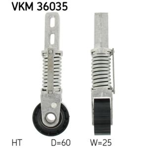 Spannrolle Keilrippenriemen SKF VKM 36035 für Renault Megane I Classic