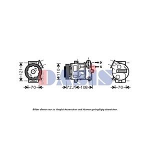 Kompressor Klimaanlage AKS DASIS 851555N für Opel Corsa D