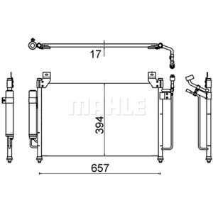 Kondensator Klimaanlage MAHLE AC 642 000S