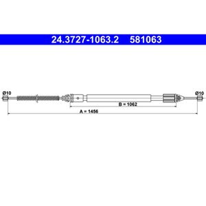 Seilzug Feststellbremse ATE 24.3727-1063.2 für Renault Megane I Classic