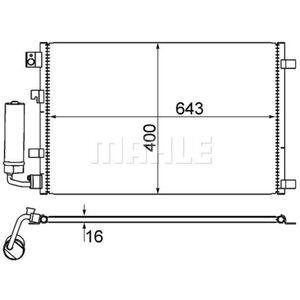 Kondensator Klimaanlage MAHLE AC 604 001S