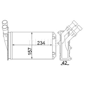 Wärmetauscher Innenraumheizung MAHLE AH 83 000S für Citroën Peugeot ZX