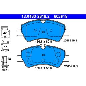 Bremsbelagsatz Scheibenbremse ATE 13.0460-2618.2 für Ford Tourneo Custom V362