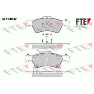 Bremsbelagsatz Scheibenbremse FTE 9010415 für Chrysler Dodge Voyager IV Caravan