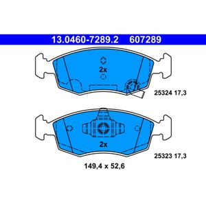 Bremsbelagsatz Scheibenbremse ATE 13.0460-7289.2 für Lancia Fiat Ypsilon Panda