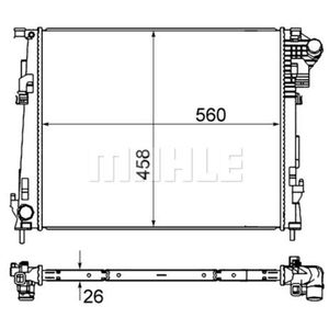 Kühler Motorkühlung MAHLE CR 1237 000S für Renault Opel Trafic II Vivaro A