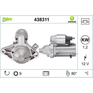 Starter VALEO 438311 für Citroën Peugeot C1 II 108