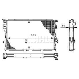 Kühler Motorkühlung MAHLE CR 242 000S für BMW 5er