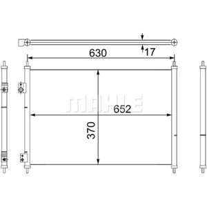 Kondensator Klimaanlage MAHLE AC 755 000S