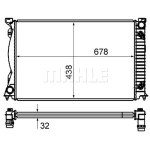 Kühler Motorkühlung MAHLE CR 830 000S für Audi A6 C6