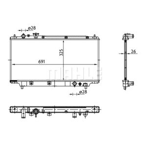 Kühler Motorkühlung MAHLE CR 183 000S