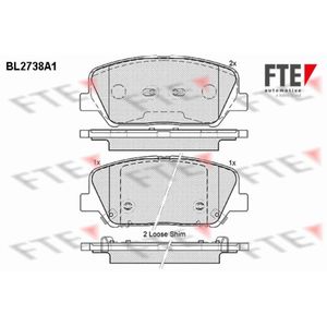 Bremsbelagsatz Scheibenbremse FTE 9010952 für Hyundai Kia I30 Veloster Cee'd