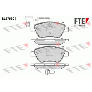 Bremsbelagsatz Scheibenbremse FTE 9010368 für Fiat Citroën Alfa Romeo Peugeot