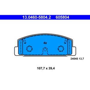 Bremsbelagsatz Scheibenbremse ATE 13.0460-5804.2