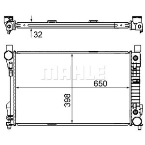 Kühler Motorkühlung MAHLE CR 1478 000S für Mercedes-Benz C