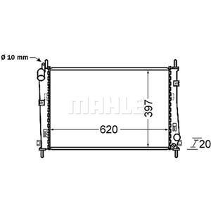 Kühler Motorkühlung MAHLE CR 1137 000S für Ford Mondeo III