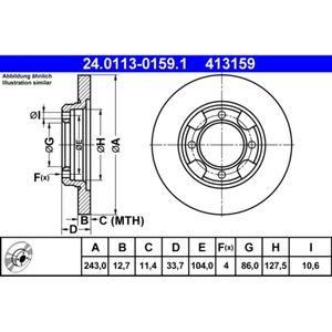 Bremsscheibe ATE 24.0113-0159.1 (2 Stk.)