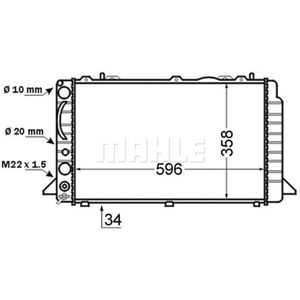 Kühler Motorkühlung MAHLE CR 396 000S für Audi Coupe B3 80 B4 Avant