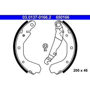 Bremsbackensatz ATE 03.0137-0166.2 für Opel Kadett D Caravan Ascona C