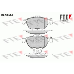 Bremsbelagsatz Scheibenbremse FTE 9010648 für Renault Scénic II Megane