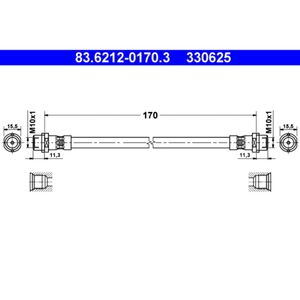 Bremsschlauch ATE 83.6212-0170.3 für Audi A6 C5 Avant