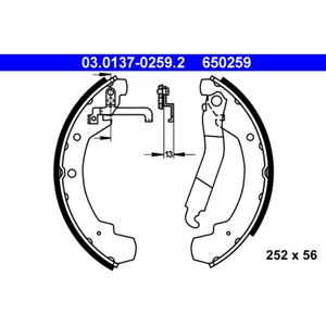 Bremsbackensatz ATE 03.0137-0259.2 für VW LT 28-35 I