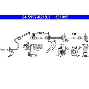 Bremsschlauch ATE 24.5157-0218.3 für Opel Meriva A Astra H Caravan G CC