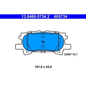 Bremsbelagsatz Scheibenbremse ATE 13.0460-5734.2 für Lexus RX