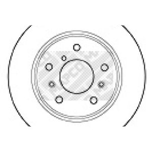 Bremsscheibe MAPCO 15534 (2 Stk.) für Ford Usa Probe I