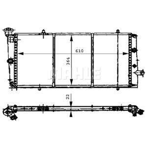 Kühler Motorkühlung MAHLE CR 444 000S für Peugeot Lada 309 I 405 Break