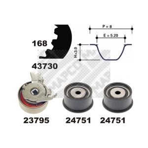 Zahnriemensatz MAPCO 23730 für Opel Astra G CC Zafira A Speedster